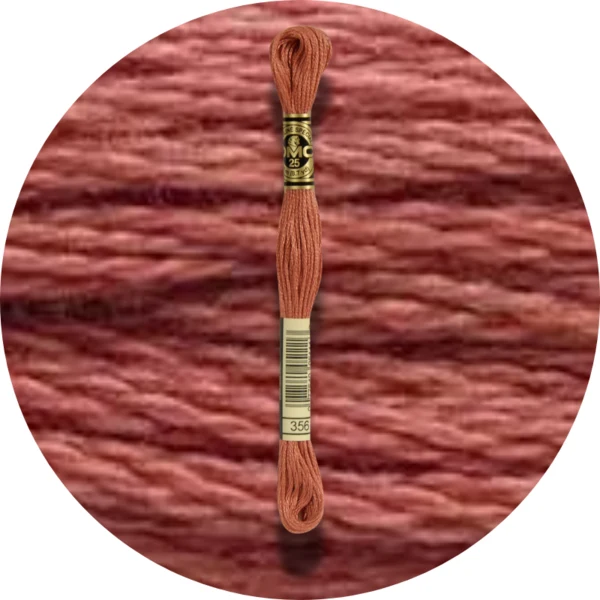 DMC Mouliné Spécial 25 Broderigarn, Ensfarvet, Røde/Gule/Orange nuancer